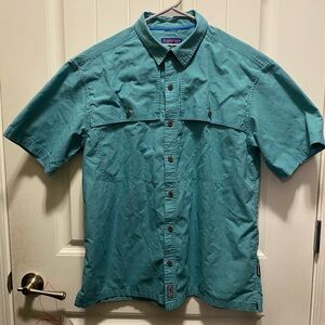 Patagonia Men's Aqua Button Down Shirt